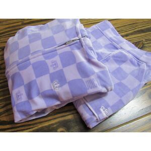 Purple Check Juicy Couture Velour Track Suit 2 Piece Set LIKE NEW!